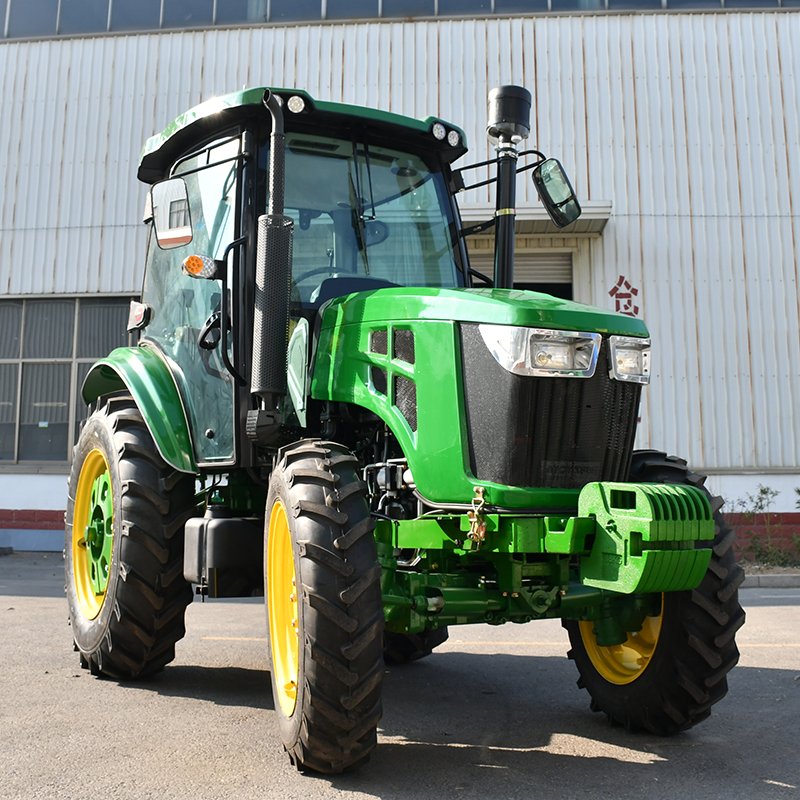 Hot Sale 4X4 Compact Tractor China Factory 100HP Multi-Function Wheel Tractor Low Price Engine Gearbox Core Components