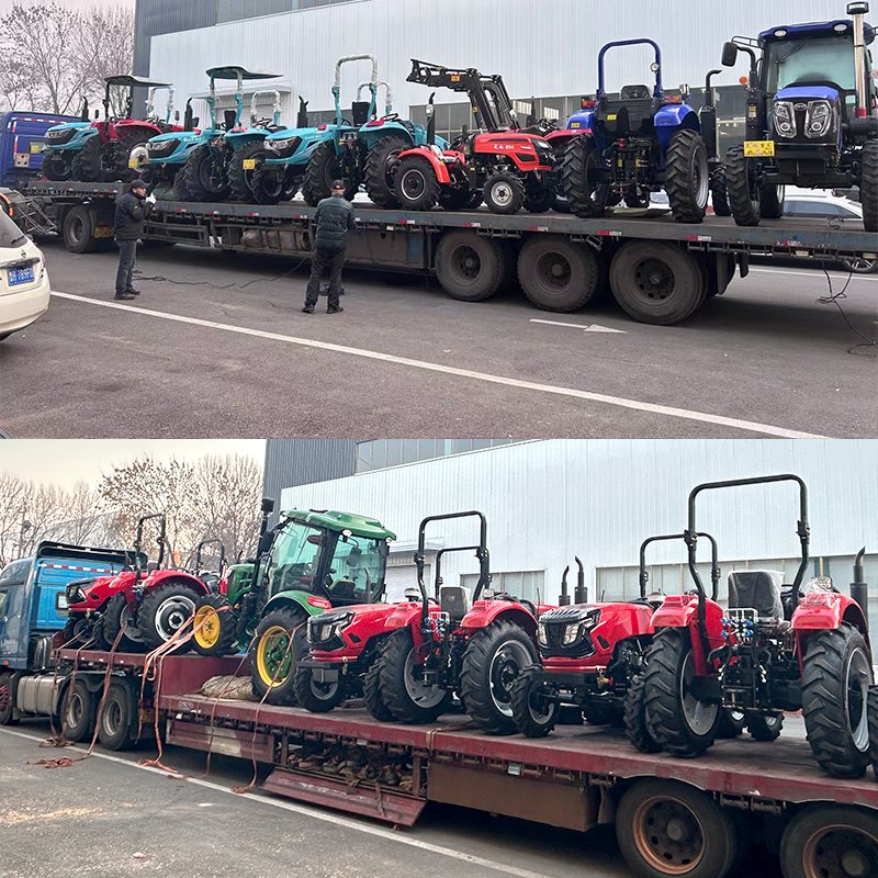 Hot Sale 4X4 Compact Tractor China Factory 100HP Multi-Function Wheel Tractor Low Price Engine Gearbox Core Components
