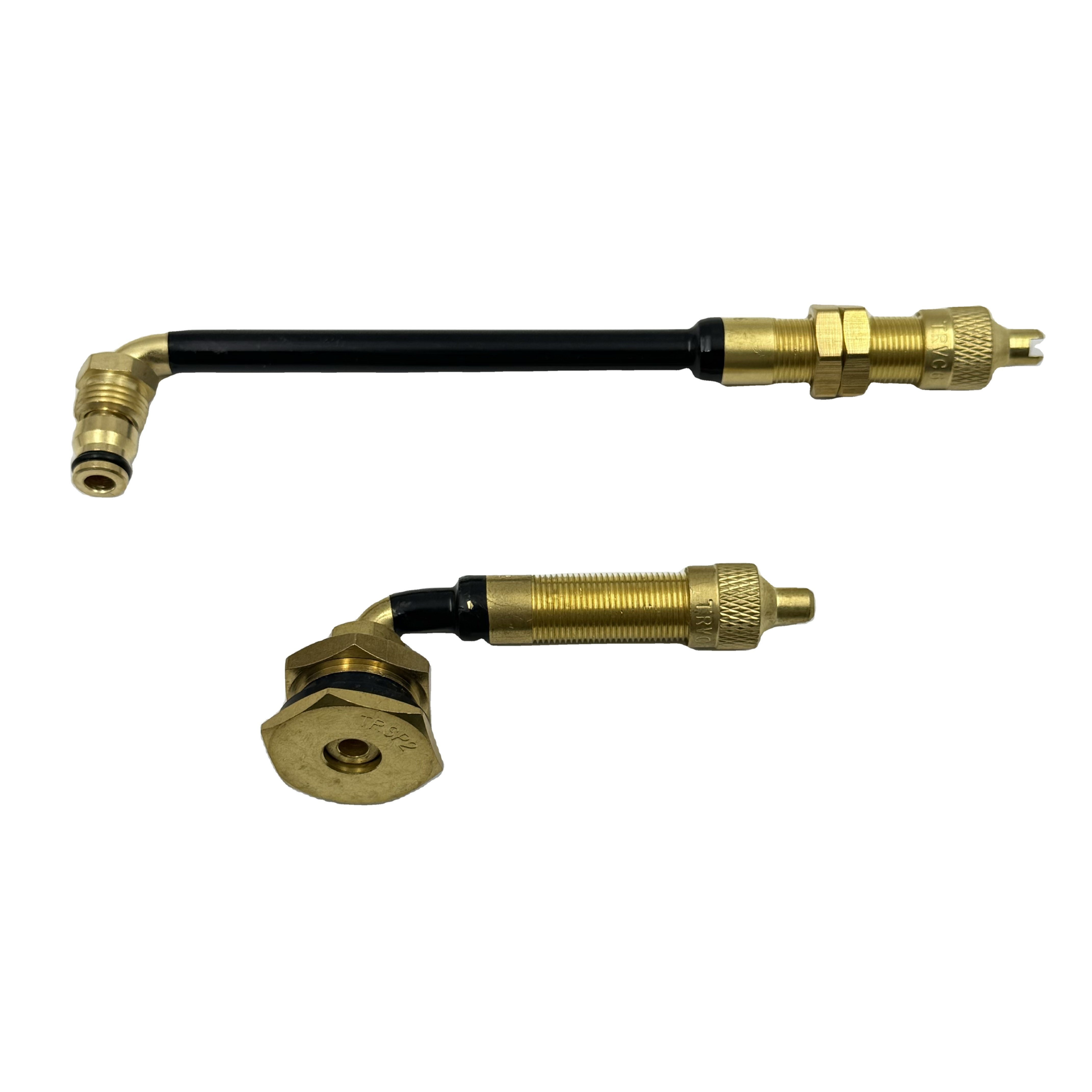 TRJ4000-25 Series Brass Clamp-In 90 Degree Tractor Tubeless Tire Valve Durable Agricultural OTR Valve Off-Road Use