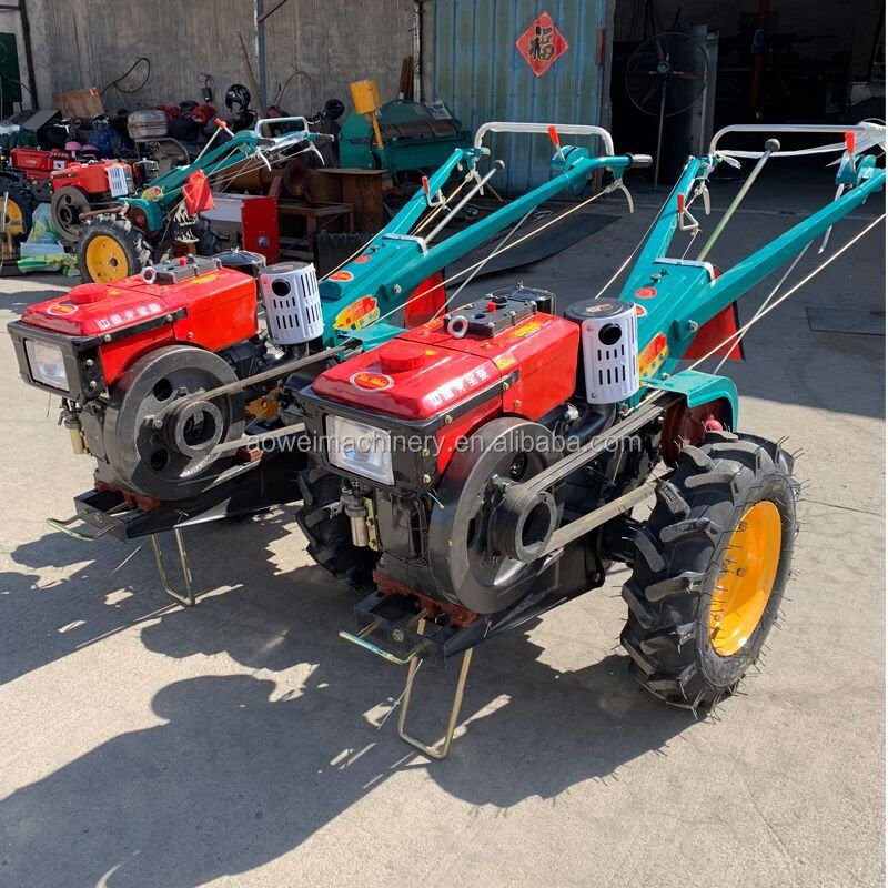 Hot Sale 22hp 2wd Small Mini Agricultural Farm Hand Walking Tractor with Water Pump