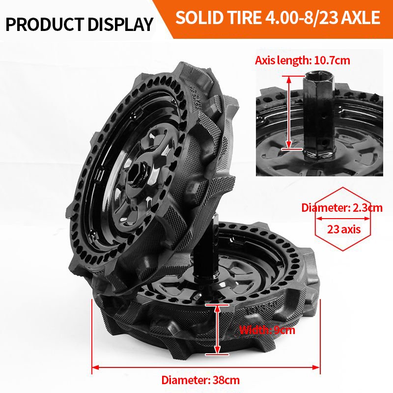 China Factory Supply 4.00-8 Tiller Wheel Tyre Power Tiller Solid Tyres for Mini Tiller Agriculture