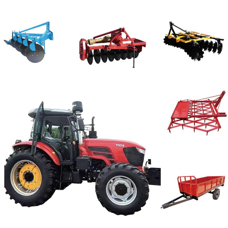 150HP 4x4 Agricultural Tractor Big Farm Tractor with Famous Engine with Trailer