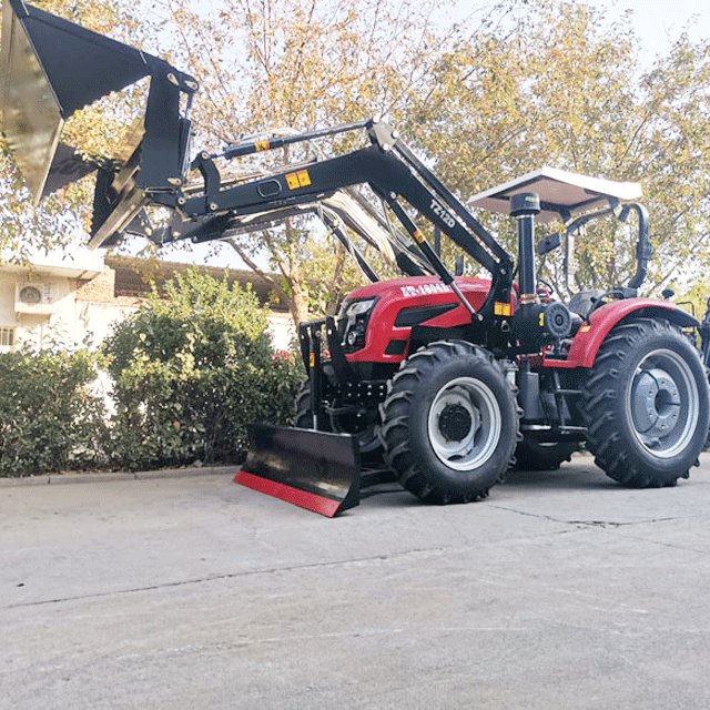 YTO 704 Tractor 70 hp 4WD Farm Tractor Front End Loader Backhoe Dozer Blade