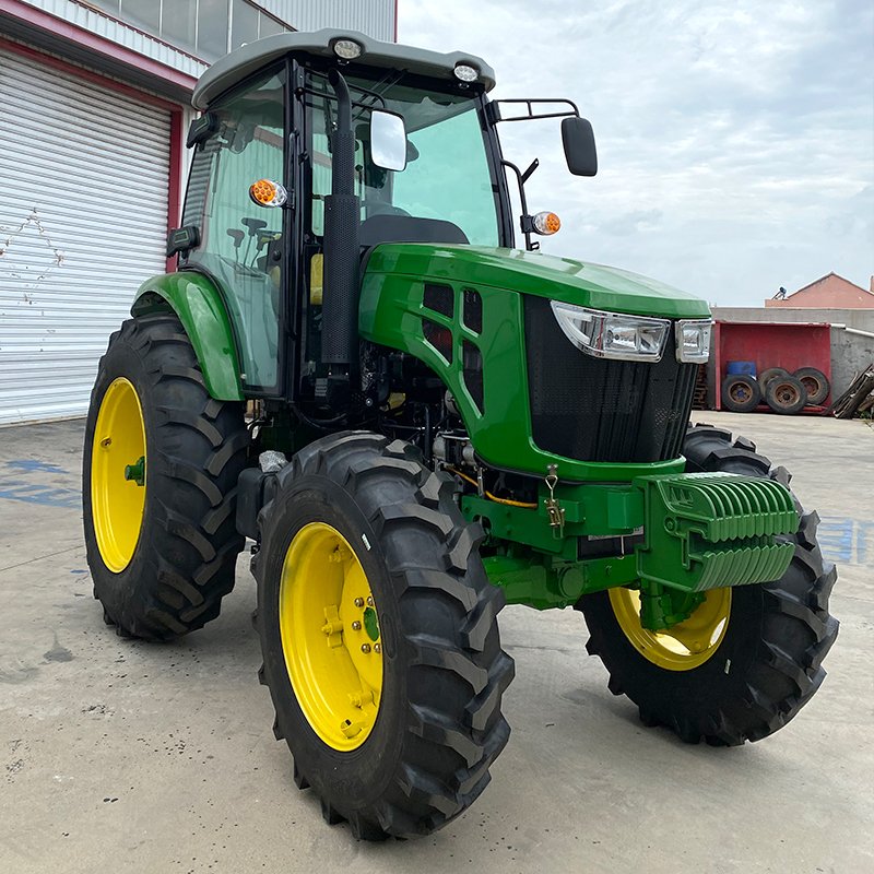 Compact 4WD Wheel Tractor with Loader and Backhoe 120HP Engine Used for Mini Agriculture for Farming