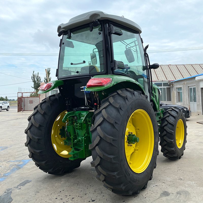 Compact 4WD Wheel Tractor with Loader and Backhoe 120HP Engine Used for Mini Agriculture for Farming