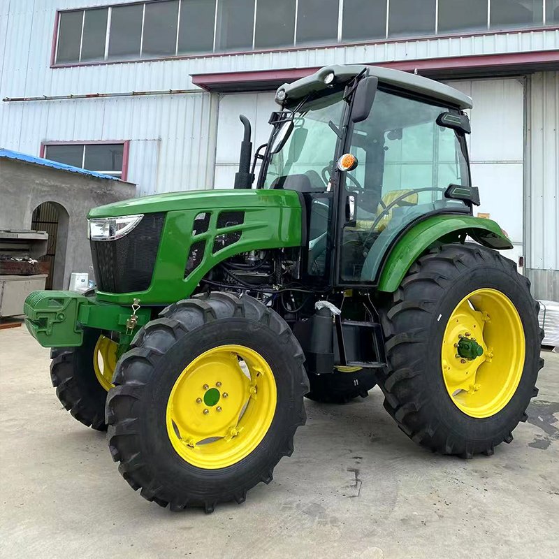Compact 4WD Wheel Tractor with Loader and Backhoe 120HP Engine Used for Mini Agriculture for Farming
