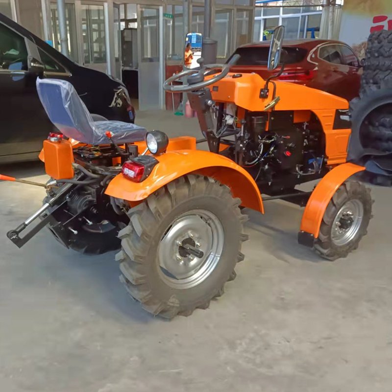 15hp Mini Four Wheel Farm Tractor with Belt Transmission Agricultural Mini Tiller 20hp with Multi-function for Sale