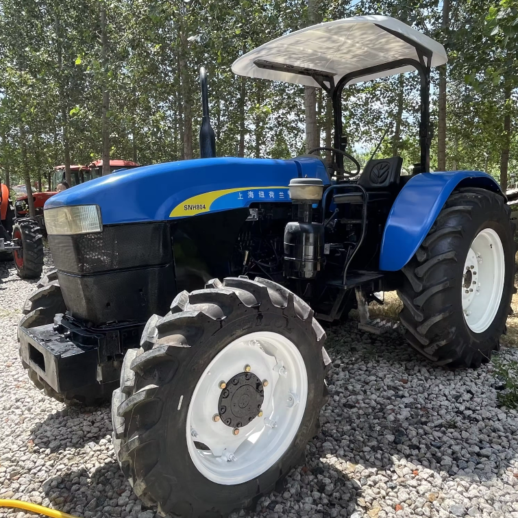 Used Wheel Tractor New Holland SNH804 4WD Tracteur Agricole Used Tractors with Disc Plow Harrow Farm Tools for Agriculture
