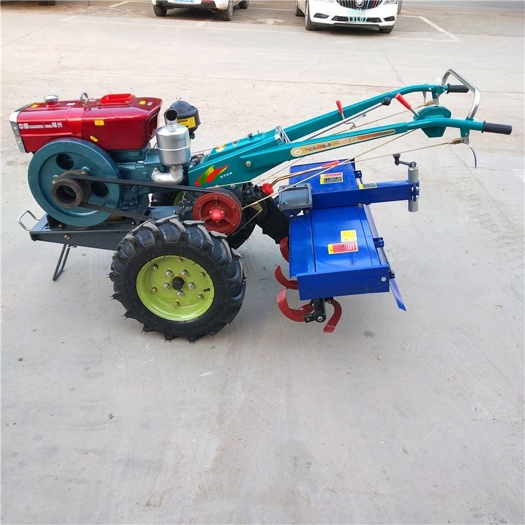20HP Small Agricultural Walking Tractor with 12HP Handheld Rotary Tiller New Condition 2WD Wheel for Farm Field Plowing