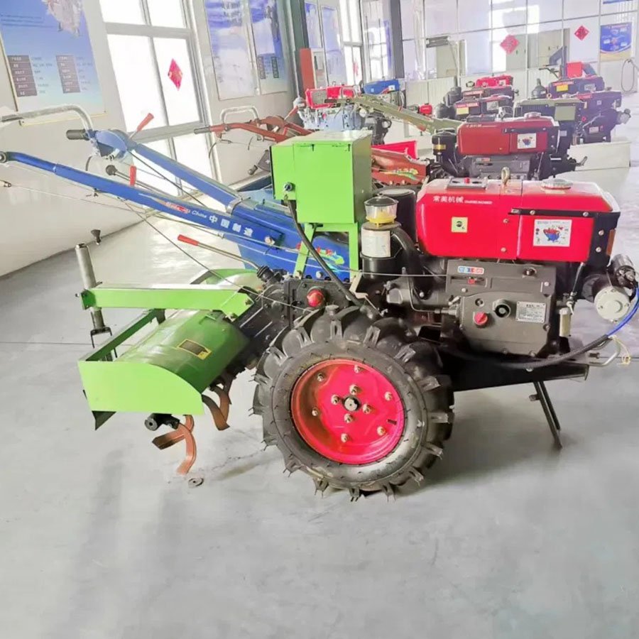 2WD Mini Agricultural Walking Tractor Featuring Core Engine and Gearbox Components New Plow for Sale