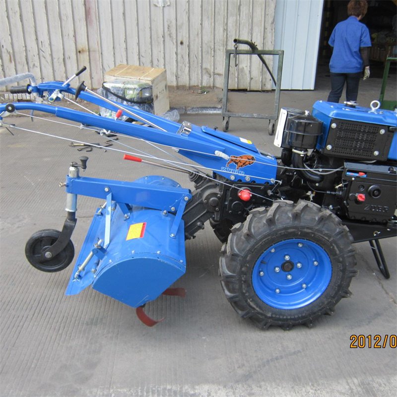 diesel Engine Four Stroke Single Cylinder Hand Push Micro Tiller Machine Agricultural Two Wheel Tractor with Potato Planter