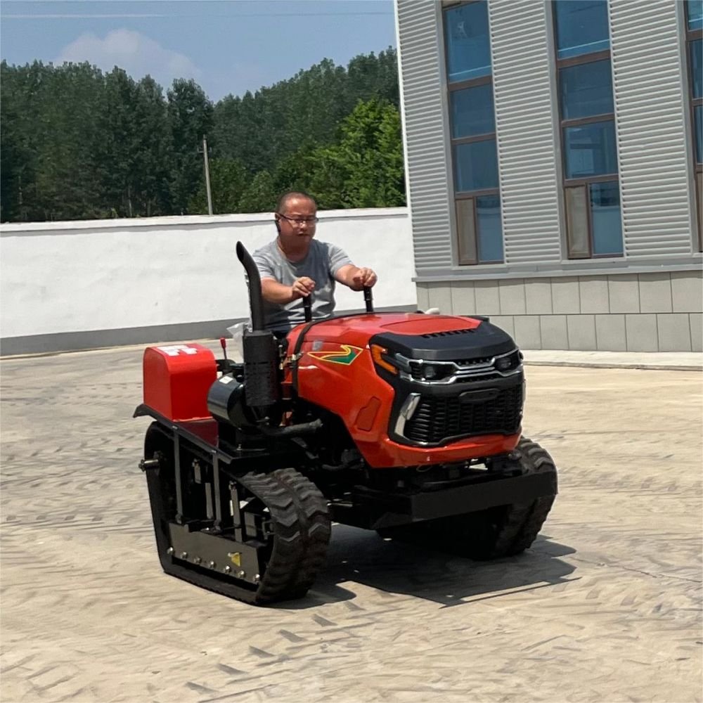 Agriculture Rubber Track Crawler Cultivator Rotary Tiller Agricultural Mini Crawler