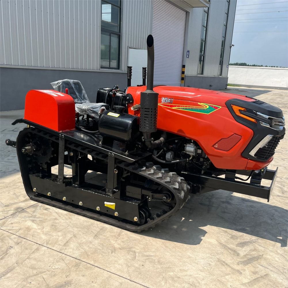 Agriculture Rubber Track Crawler Cultivator Rotary Tiller Agricultural Mini Crawler