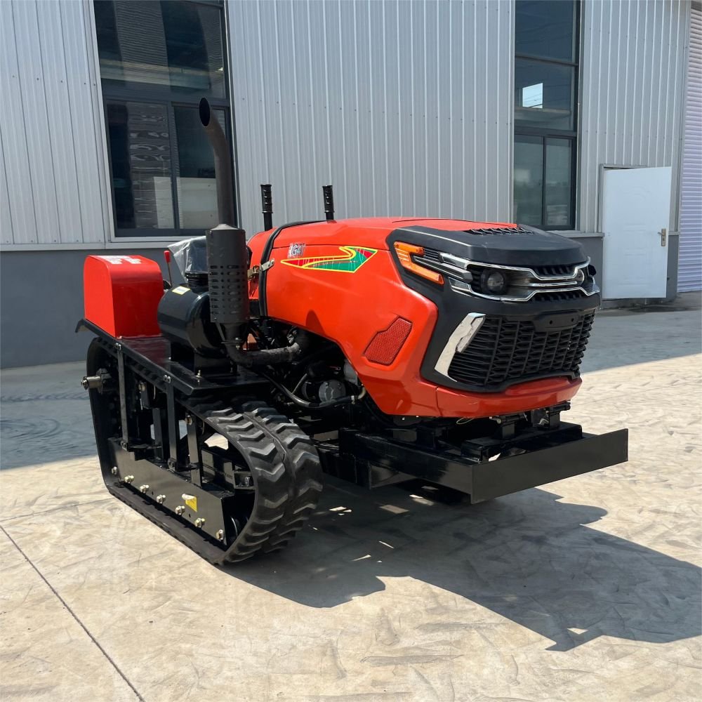 Agriculture Rubber Track Crawler Cultivator Rotary Tiller Agricultural Mini Crawler