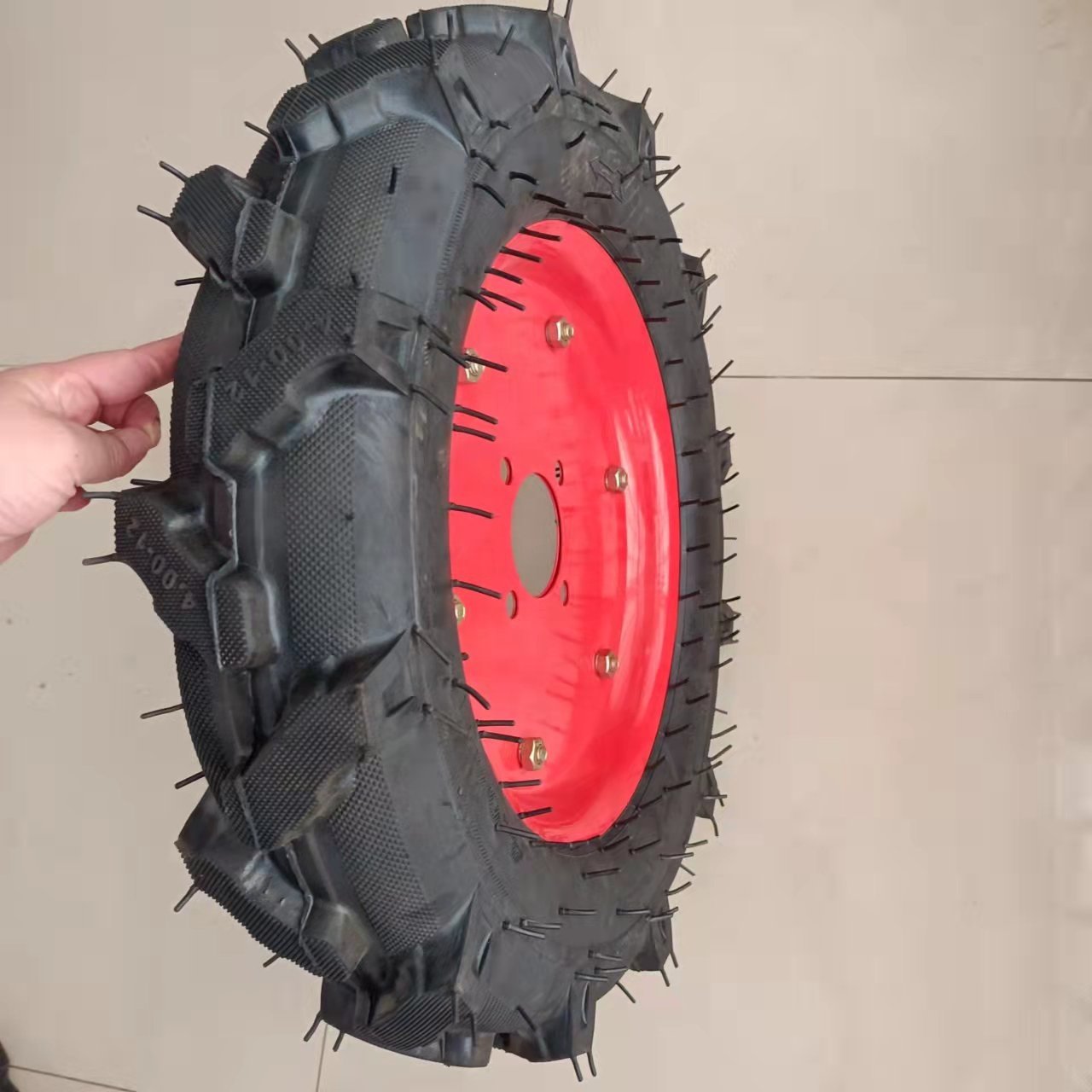 High Quality 4.00-12 Agriculture Cultivator Wheels 400-10 Farm Tractor Tire with Metal Rim