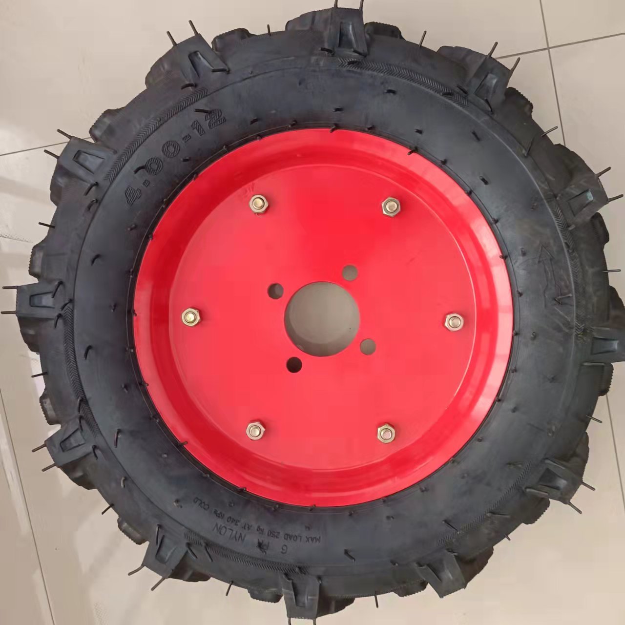 High Quality 4.00-12 Agriculture Cultivator Wheels 400-10 Farm Tractor Tire with Metal Rim