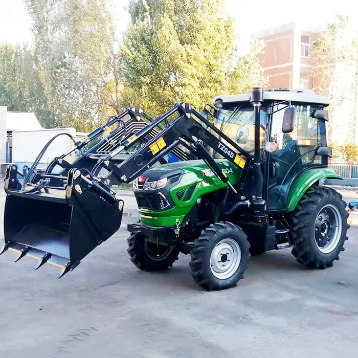 China Tractor 55HP 60HP 70HP 4WD Agricultural Machine Farm Tractor Compact Mini Tractor with CE Approval and Loader