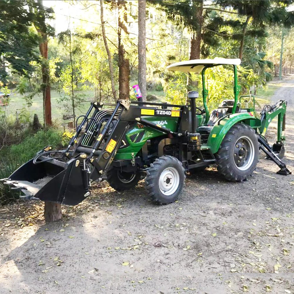 Heavy Duty Front End Loader Crawler Sowing Fertilizing Weeding Power Cultivator Mini Tractor With Backhoe Rotary Tiller