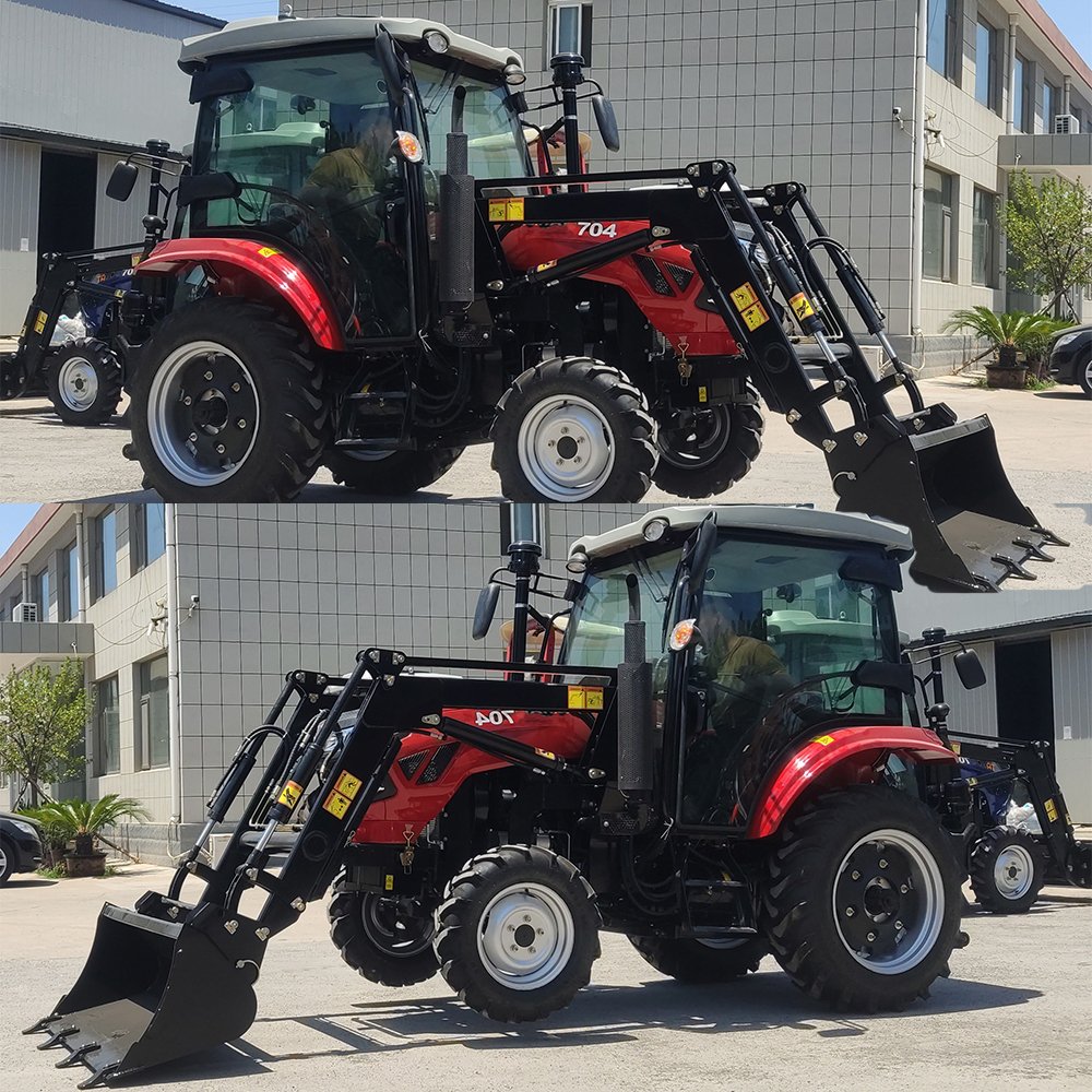 Heavy Duty Front End Loader Crawler Sowing Fertilizing Weeding Power Cultivator Mini Tractor With Backhoe Rotary Tiller