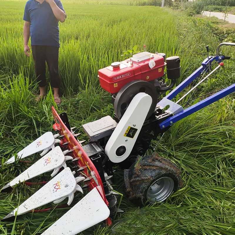 Diesel 2 Wheels Farming Walking Tractor Mini 8hp 18hp 20hp Lavender Corn Rice Harvesting Machine Agriculture