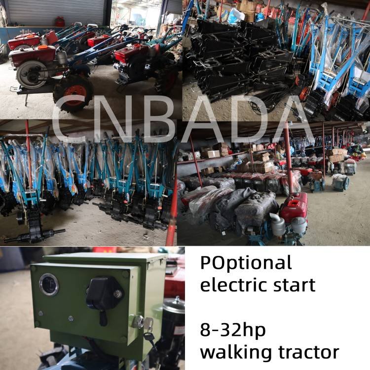 Tractors Machine Rotary Cultivator Plow Harrow Machine 2 Wheel Farm Walking Tractor