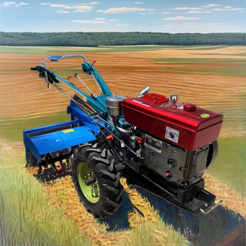2 Wheel Walking Tractor 15HP Diesel Engine Multi-function NC151 Walking Tractor for Hot Sale
