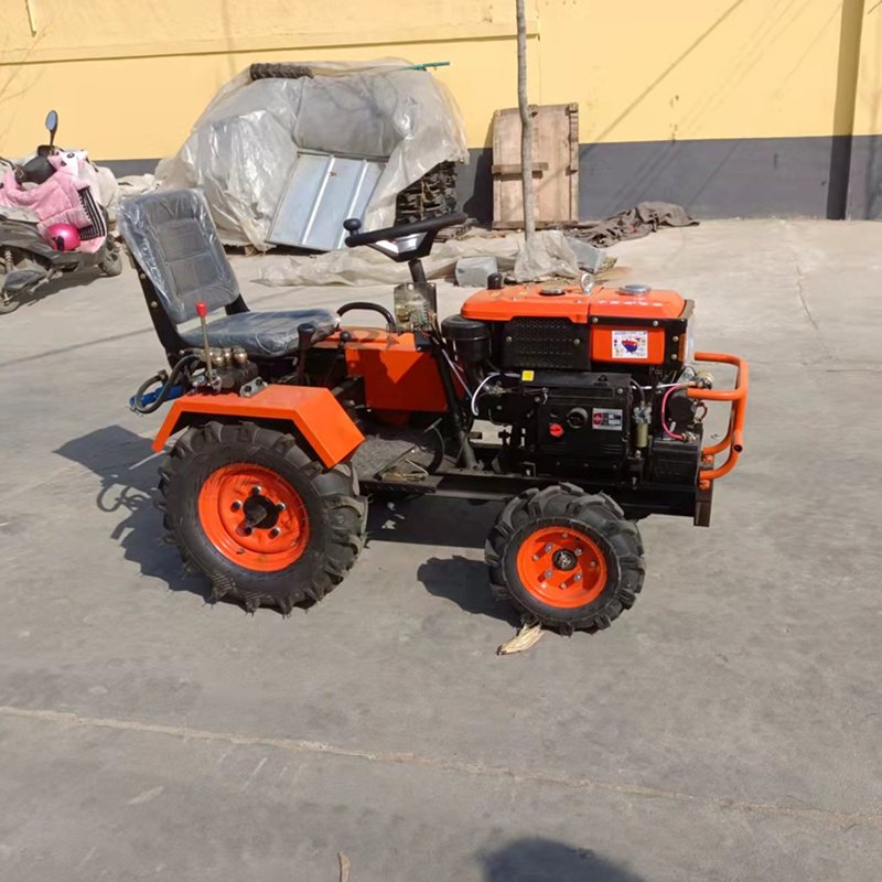 Cheap New Micro Tractor Cultivator Kubata Engine Four Wheel Mini Tiller Factory Price for Sale