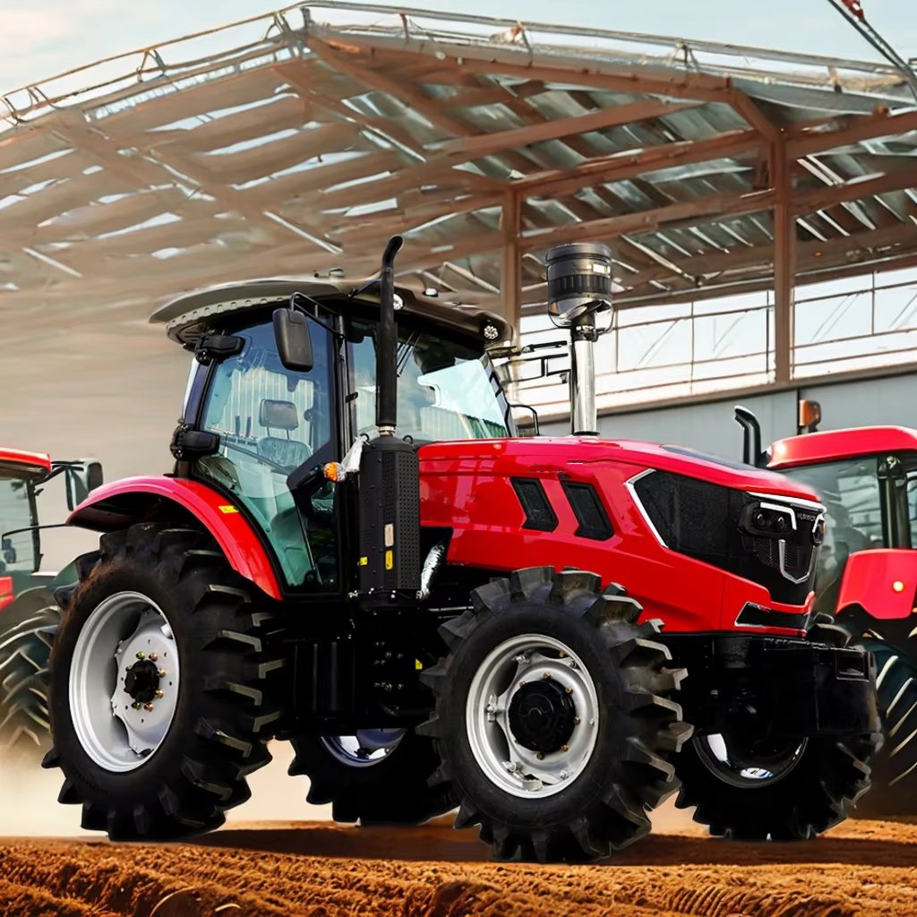JH Diesel Engine Strong Chassis 4wd AC Cab Mini 4x4 Farming Machine Wheel Agricultural 120HP Tractors