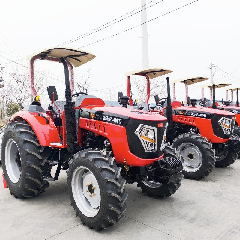 4X4 Wheel 4WD 85hp 90hp 100hp 120hp Tractor Front Loader Farm Garden Tractor with Cabin