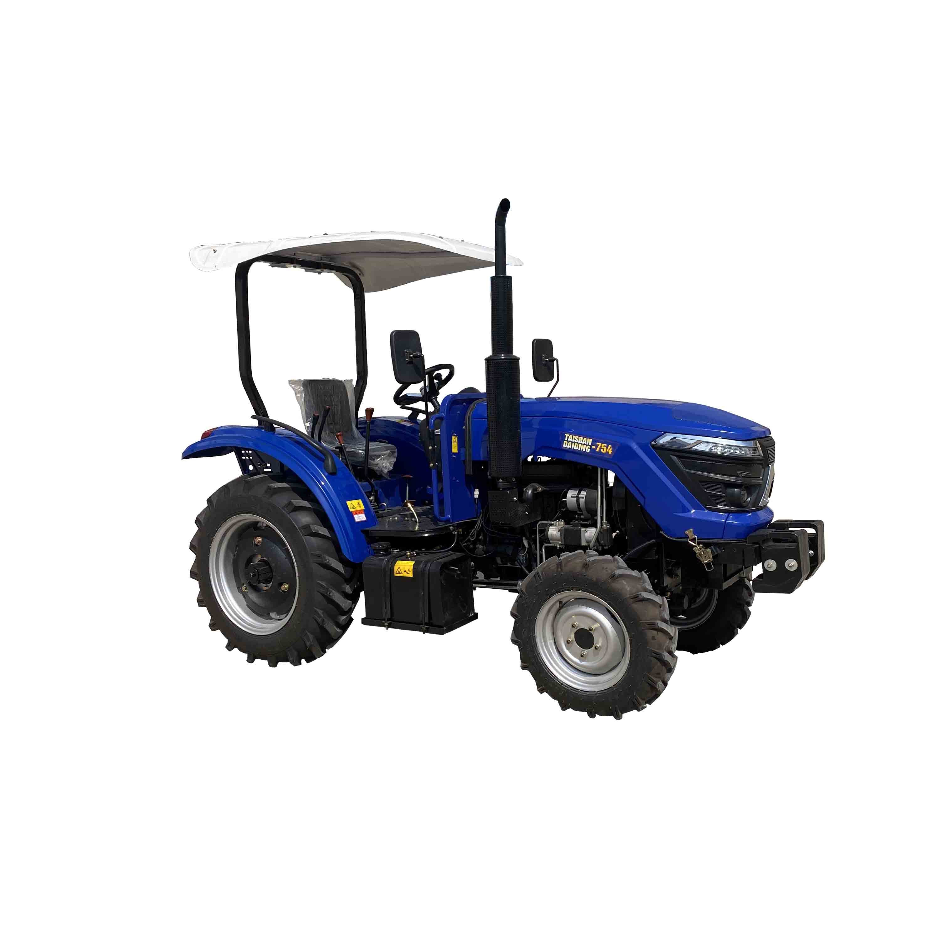 Chinese 4WD 4x4 75HP Electric Tractors for Small Farms Gardens New Condition Wheel Tractor with Engine Gearbox Home Use Retail