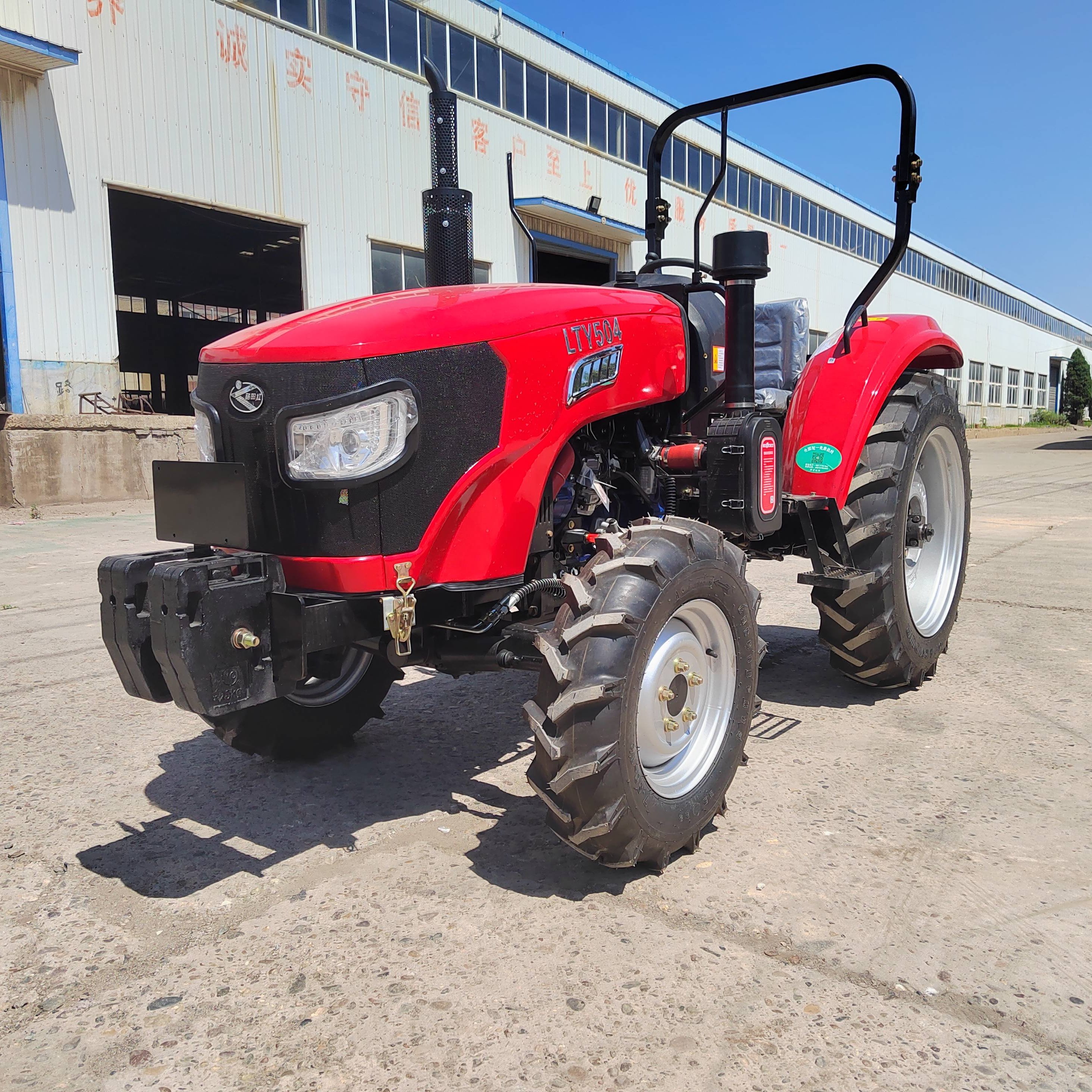 High Quality 4WD Farm Tractor with 50hp 60hp 70hp 80hp 90hp 100hp Diesel Engine Core Motor Components for Agriculture