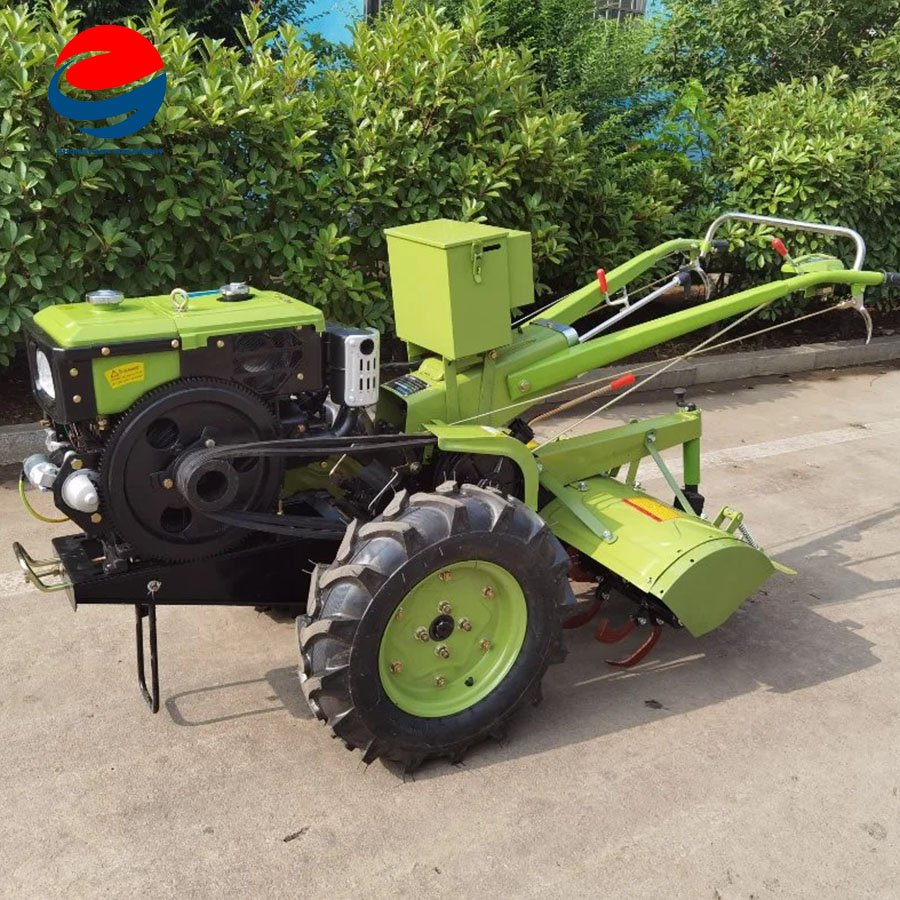 Cheap 20hp 22hp 25hp Manual Agricultural Mini diesel Tiller Two Wheel New Farm Walking Tractor in Stock