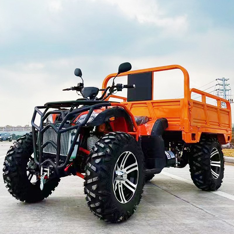 Electric Adult Atv 150cc 4x4 Farm Quad Farmer Vehicle Bike Agricultural Car Tractor with Cargo Box