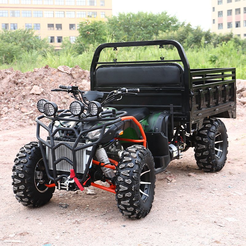 Electric Adult Atv 150cc 4x4 Farm Quad Farmer Vehicle Bike Agricultural Car Tractor with Cargo Box