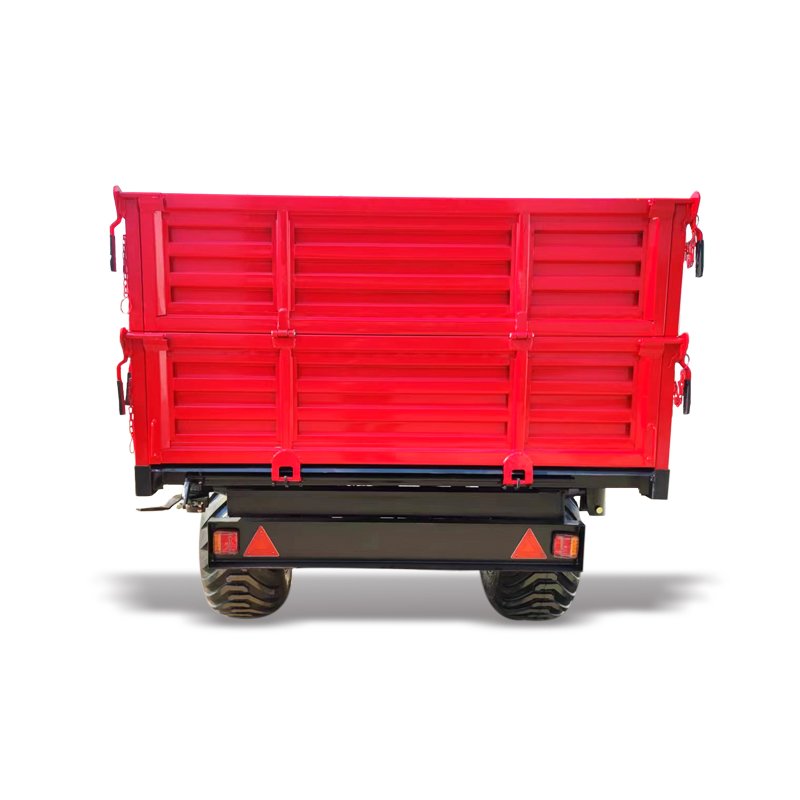 Factory Direct Wholesale 2 Wheel With High Side Plate Tractor With Trailer For Agricultural Transport Tipper Trailer Agriculture