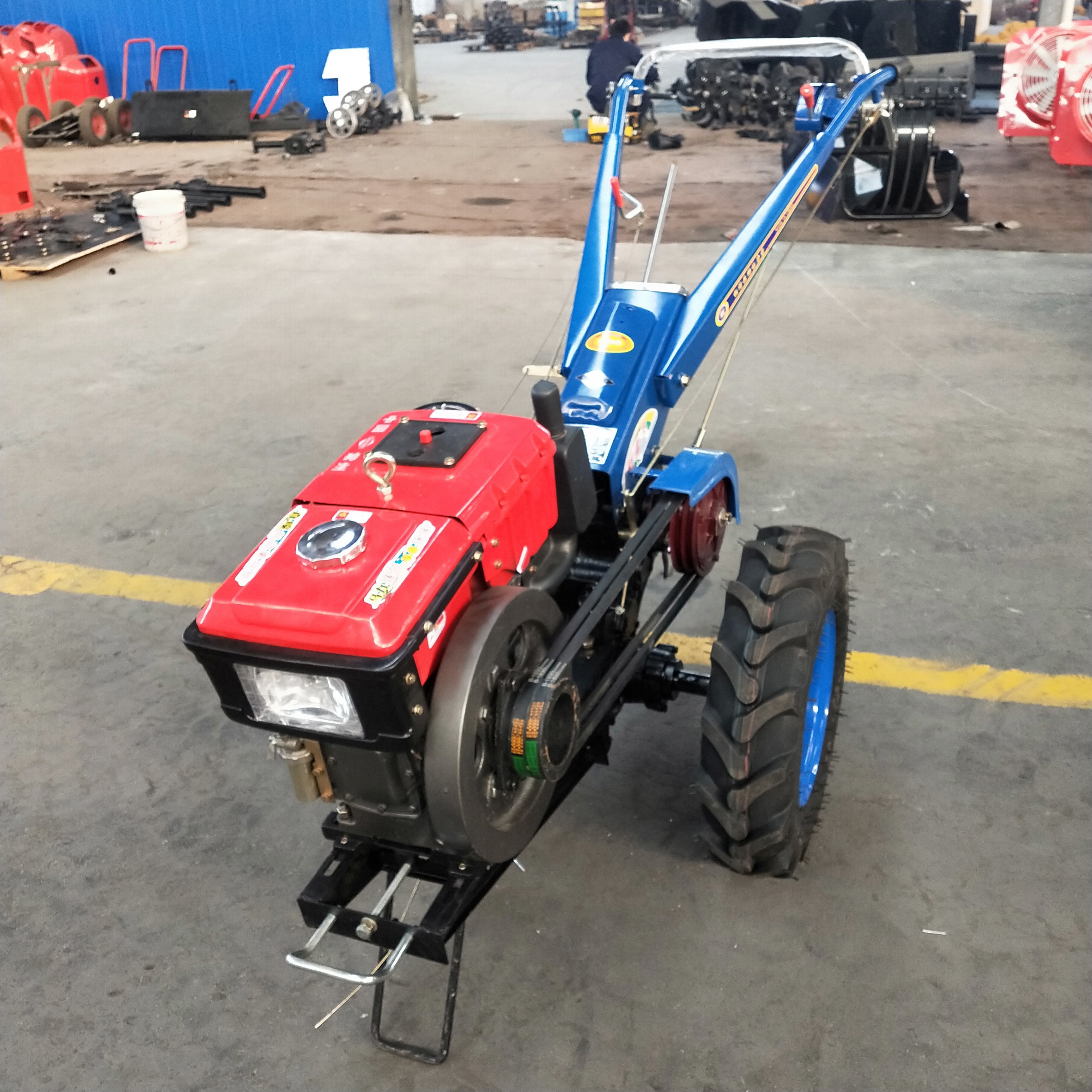 Agricultural Machinery Equipment Cultivator Motocultor Two Wheel Gasoline Power Mini Tiller 12hp Walking Tractor