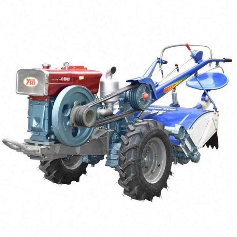 Agricultural Machinery Equipment Cultivator Motocultor Two Wheel Gasoline Power Mini Tiller 12hp Walking Tractor