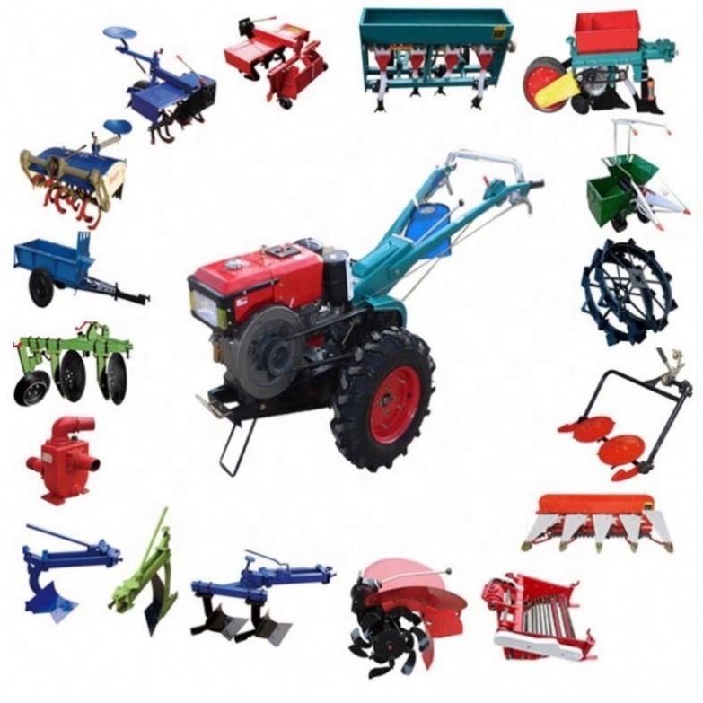 Agricultural Machinery Equipment Cultivator Motocultor Two Wheel Gasoline Power Mini Tiller 12hp Walking Tractor