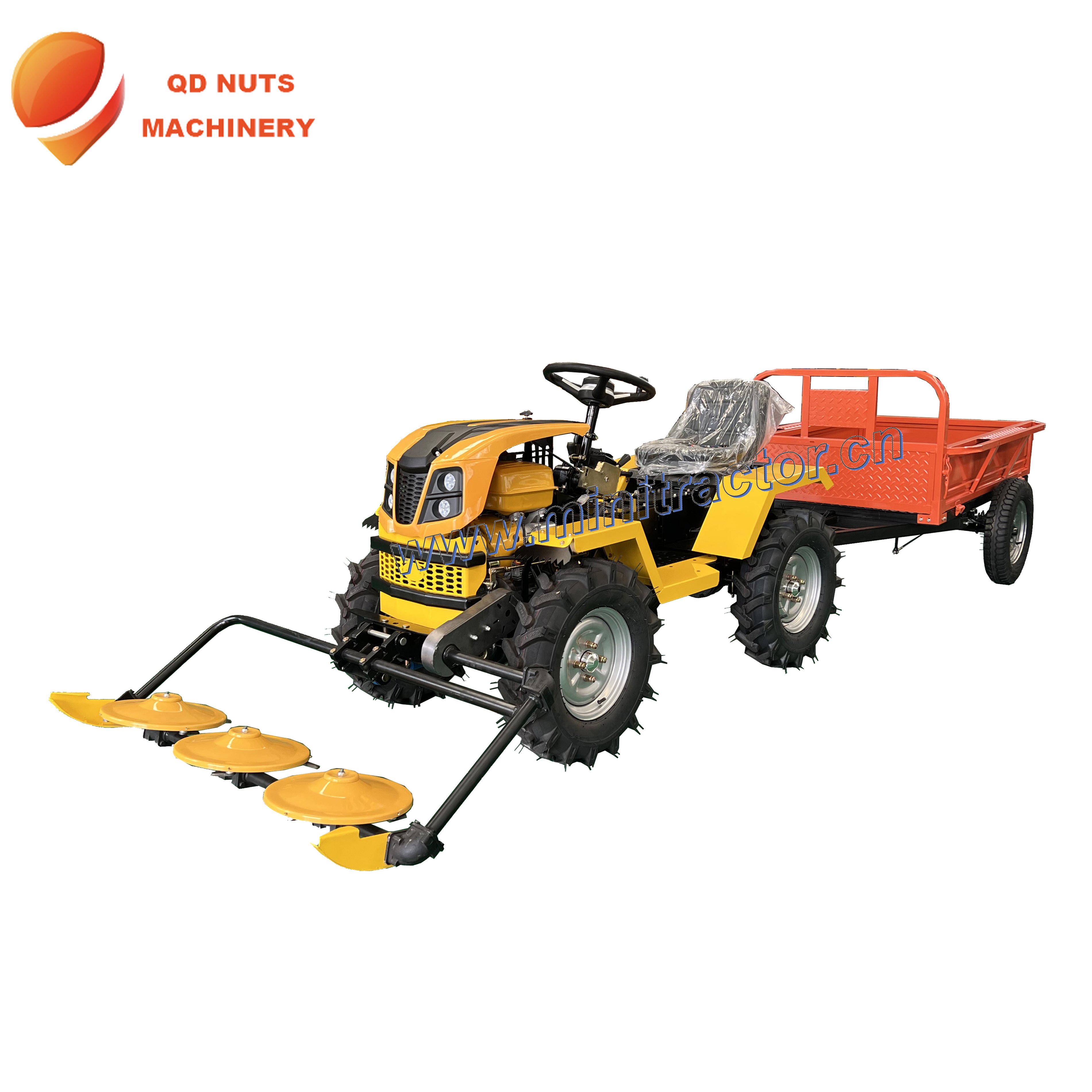 12hp 15hp 18hp Multifunctional Mini Farming Tiller 4WD 4x4 Walking Tractor with 4 Wheels Agriculture Farming Rotary Hoe Included