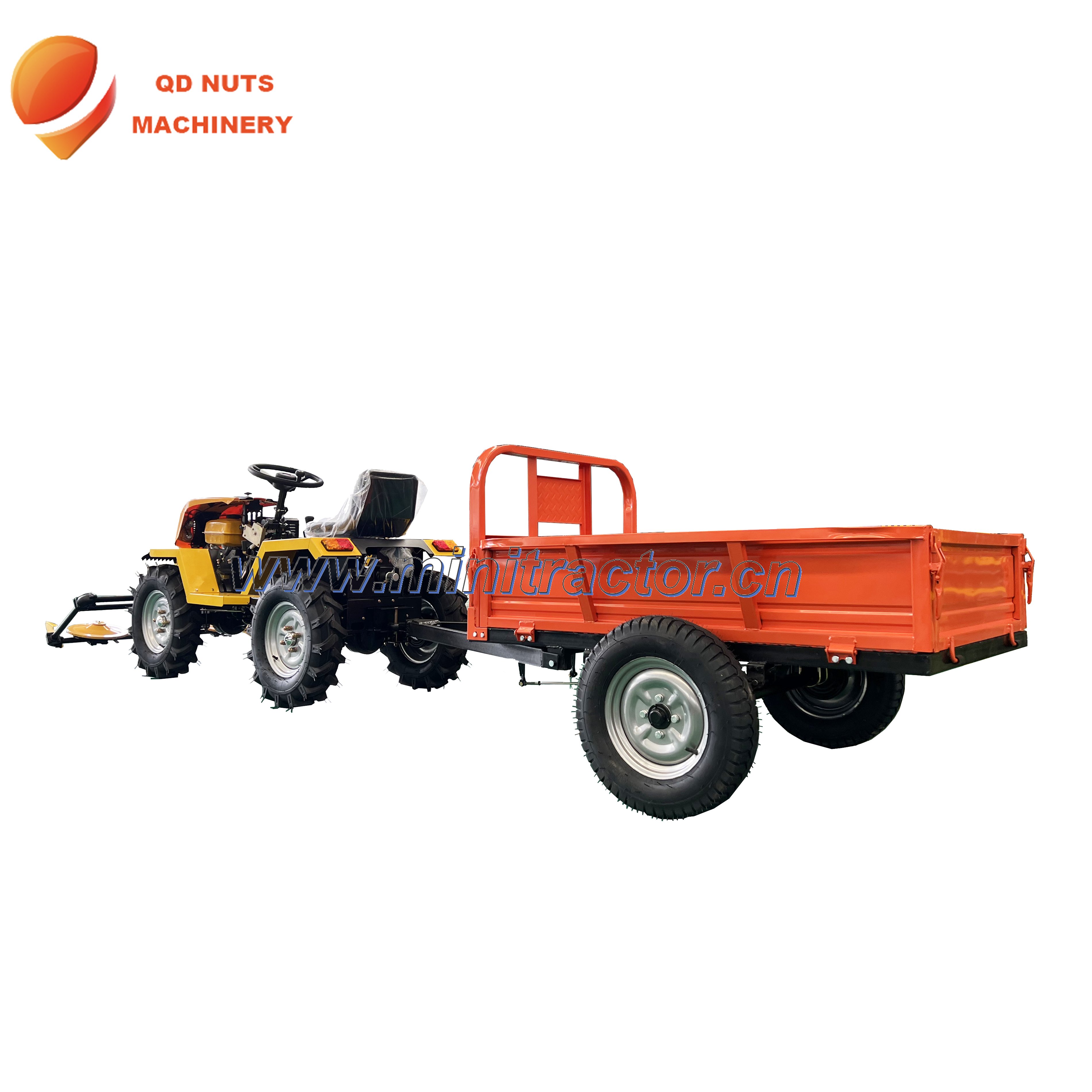 12hp 15hp 18hp Multifunctional Mini Farming Tiller 4WD 4x4 Walking Tractor with 4 Wheels Agriculture Farming Rotary Hoe Included