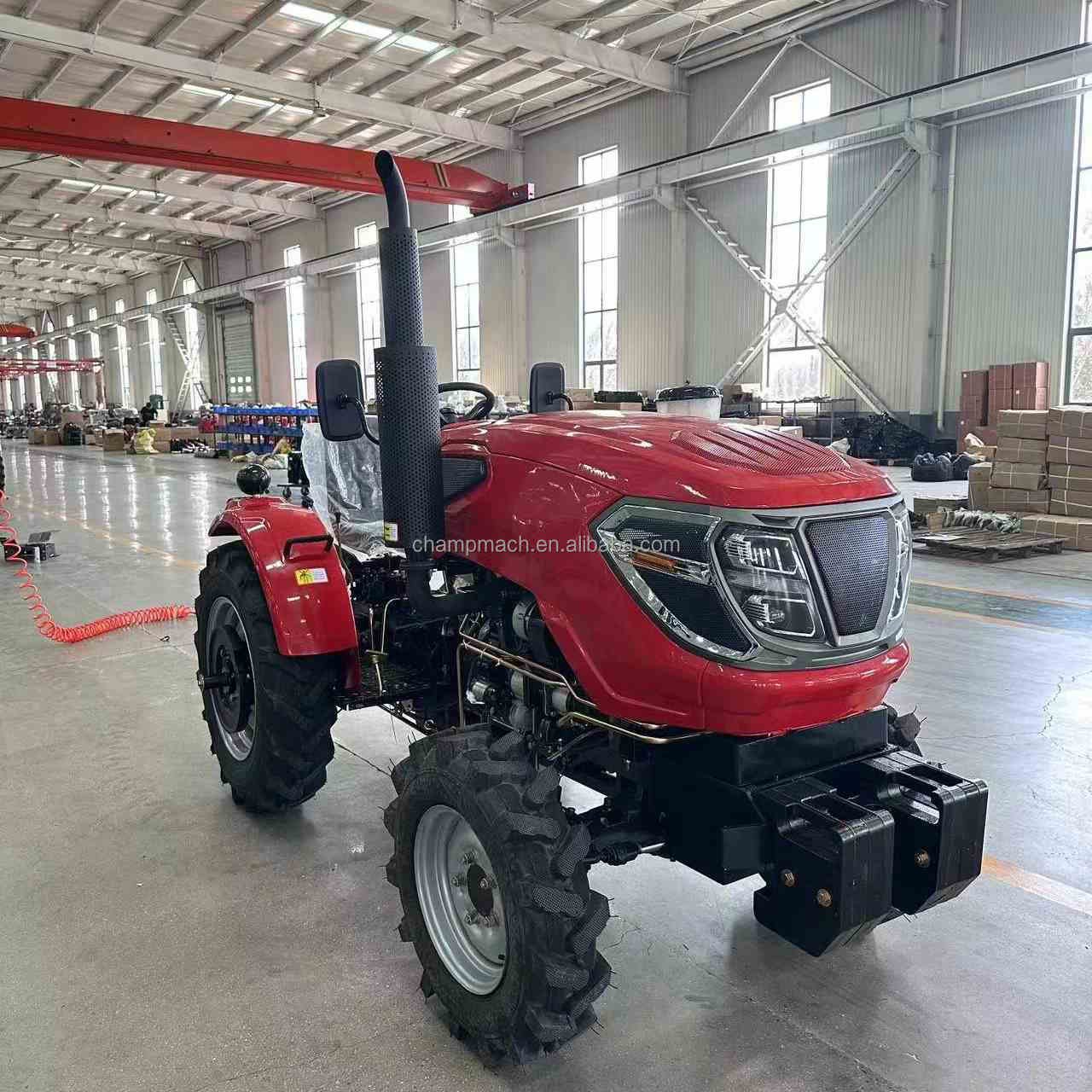China Agricultural Tractor Mini Farm 4x4 24hp 25hp 30hp 35hp 40hp 4wd with Tractors Trailer for Farming