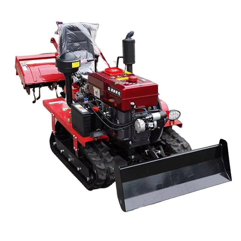 New Mini Rotary Tiller Crawler Tractor Cultivator China's Agricultural Farming Wheel Tractor Motor for Rotavator Cultivators