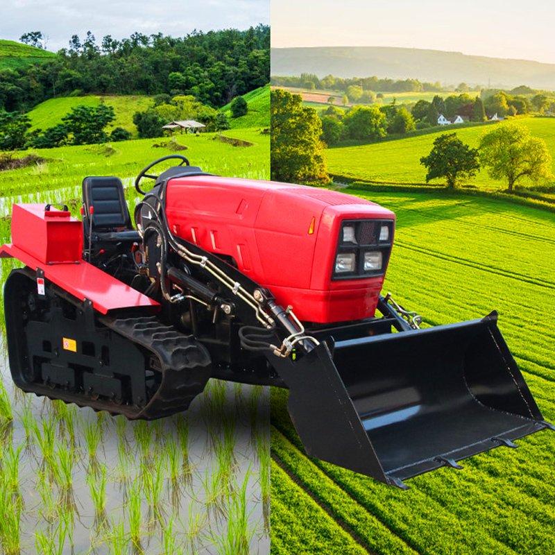 Chinese Mini Crawler Tractor Mini 25HP 35HP 50HP Cultivators Mini Tiller Rotary Wheel Tractor for Sale