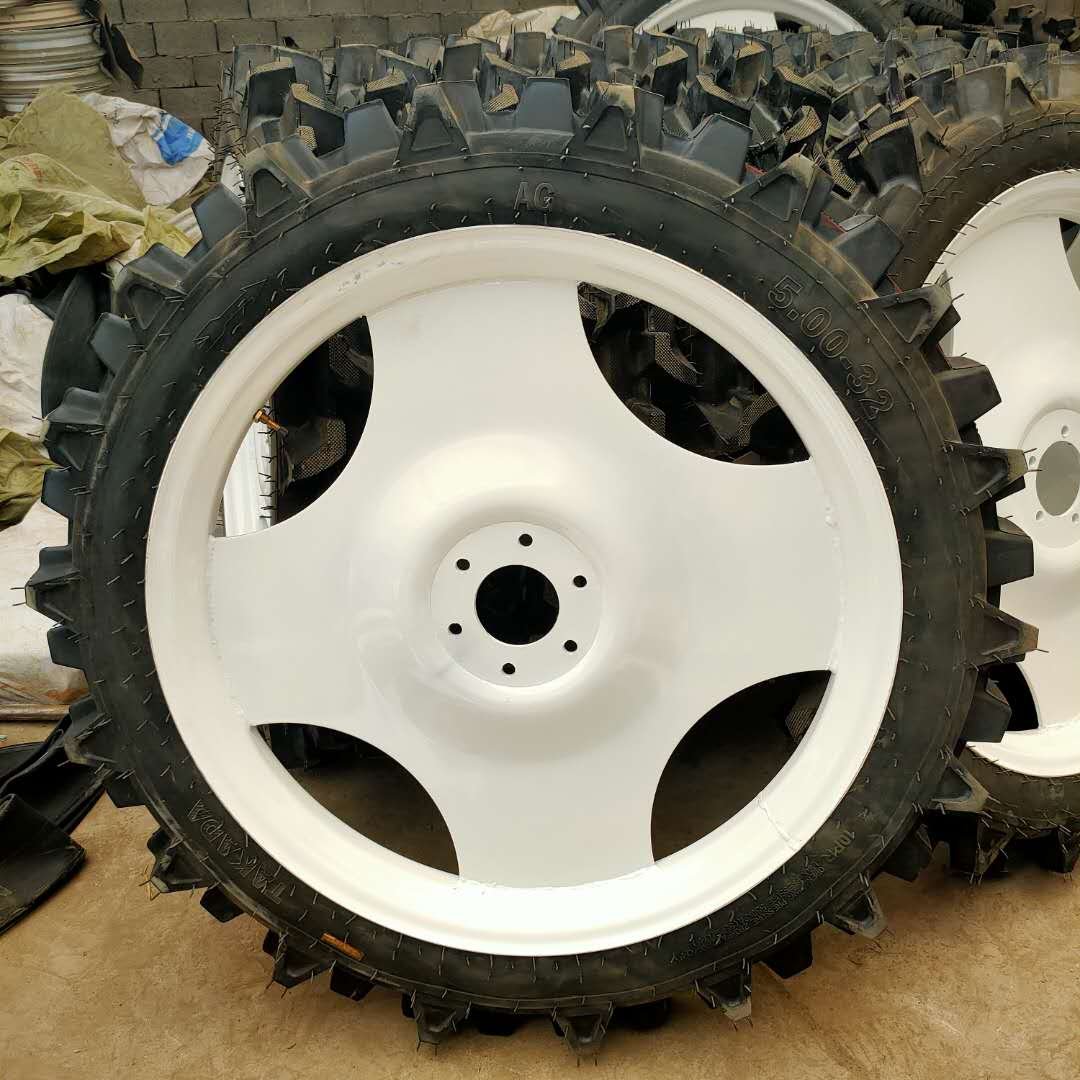Paddy Tire 5.00-32-36-38-42 6.00-29 6.50-32 Agricultural Sprayer Rice Transplanter Pneumatic Tire Equipped with Steel Ring