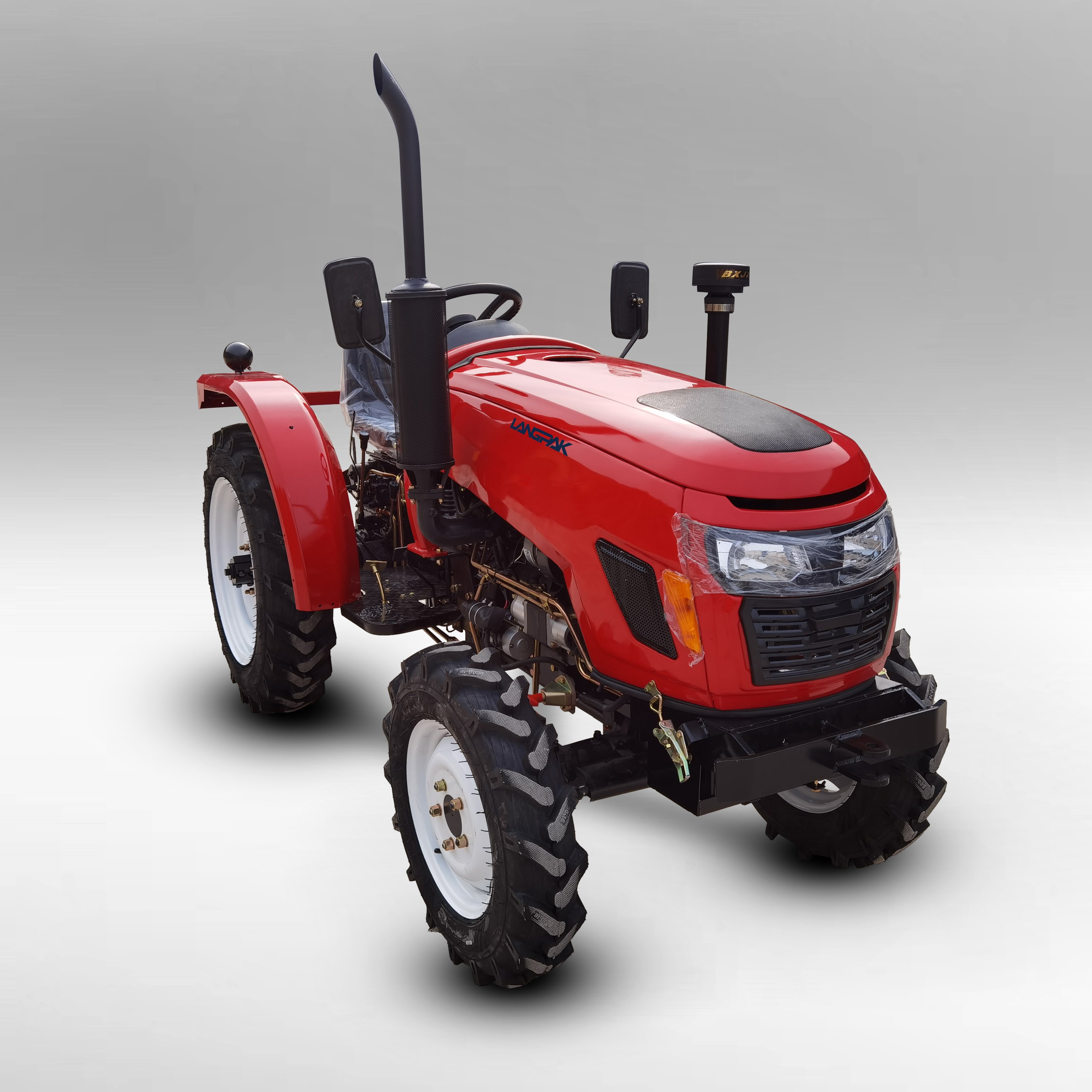 Langpak Factory Manufacturer Red Mini Tractors Electric Tractor Agriculture 25Hp Power Steering Farming Equipment