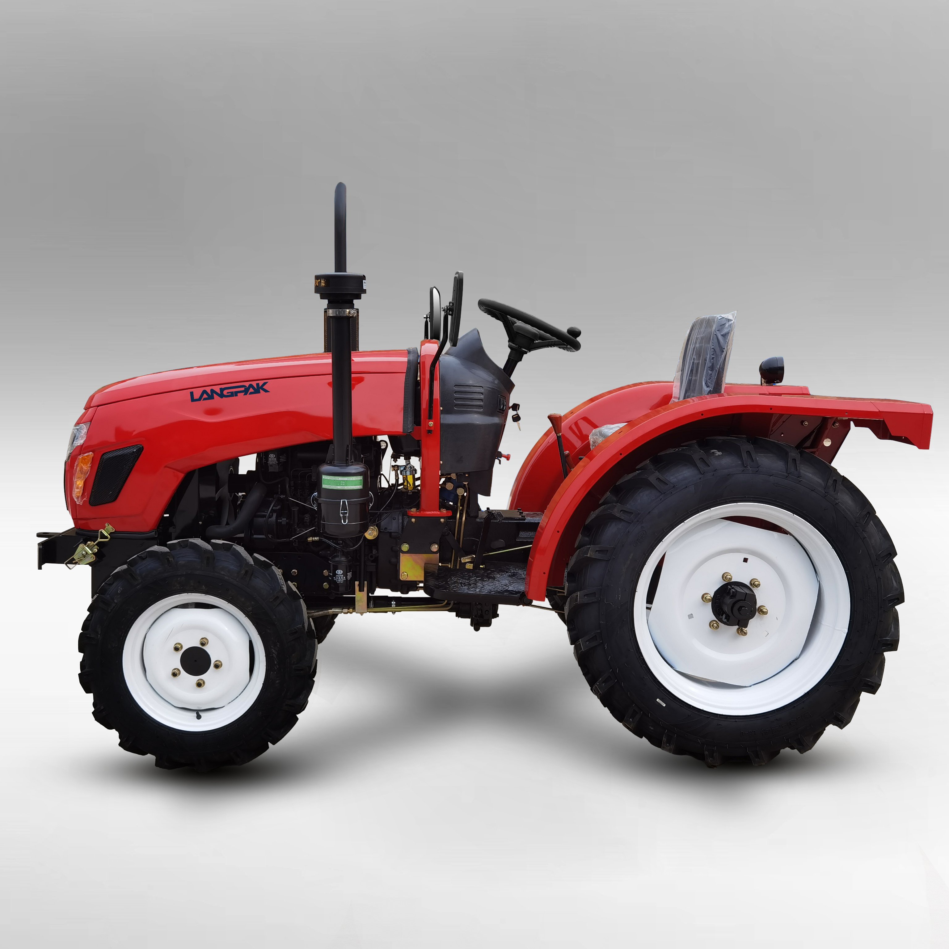 Langpak Factory Manufacturer Red Mini Tractors Electric Tractor Agriculture 25Hp Power Steering Farming Equipment