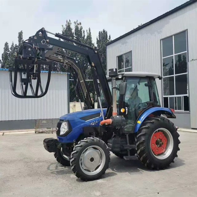 Agricultural Used Mini Tractor 4*4wd with Front End Loader and Backhoe From China Factory Supply