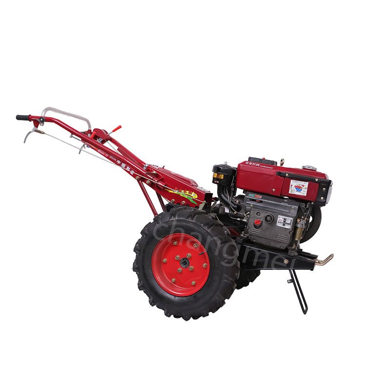 Guangzhou 11hp Two-Wheel Walking Farm Tractor with Plough 10hp Hand Tractor 2WD Engine Motor and Gearbox Components