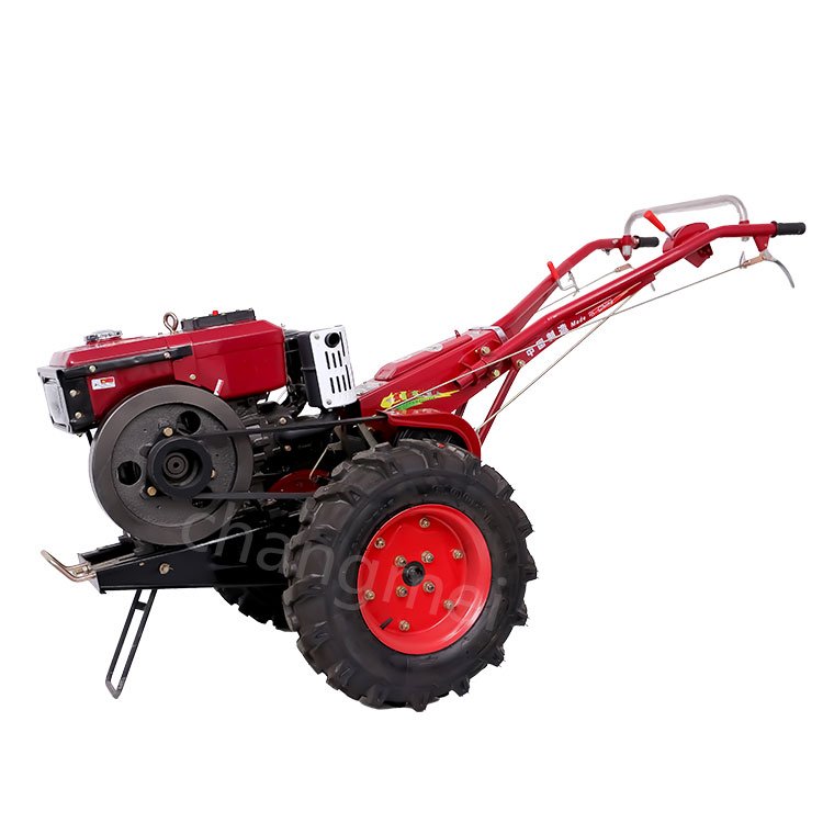 Guangzhou 11hp Two-Wheel Walking Farm Tractor with Plough 10hp Hand Tractor 2WD Engine Motor and Gearbox Components