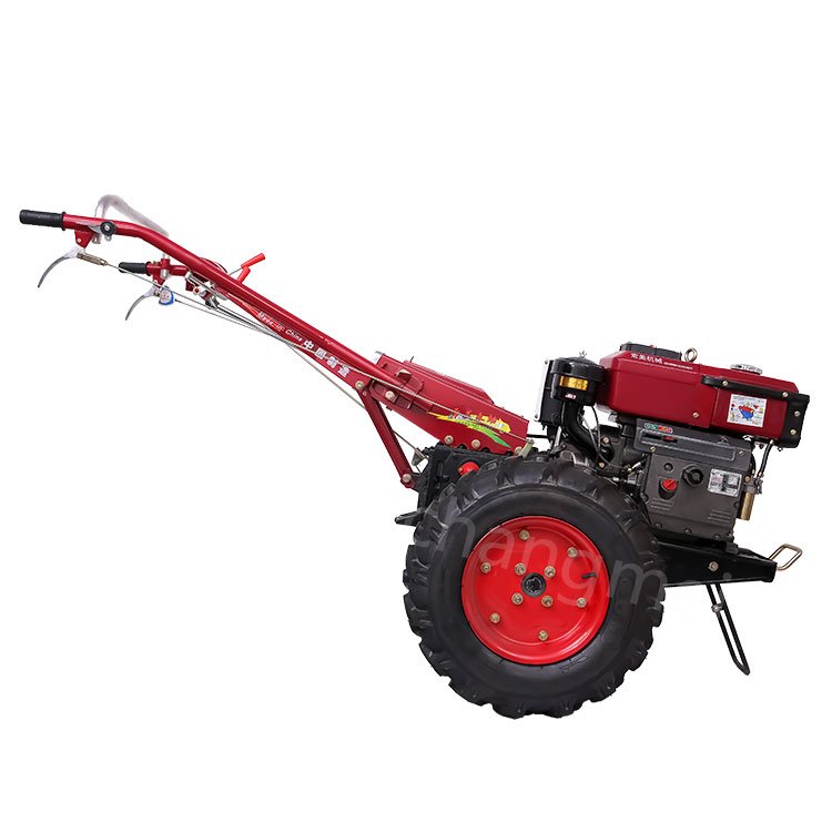 Guangzhou 11hp Two-Wheel Walking Farm Tractor with Plough 10hp Hand Tractor 2WD Engine Motor and Gearbox Components